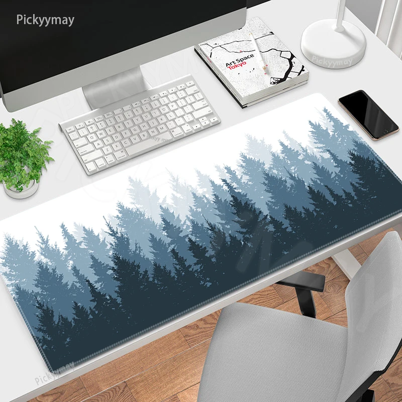 

Forest Locking Edge Mouse Mats Large Natural Rubber Mouse Pad Big Office Mousepads Gamer Mousepad Trees Desk Pads Keyboard Mat