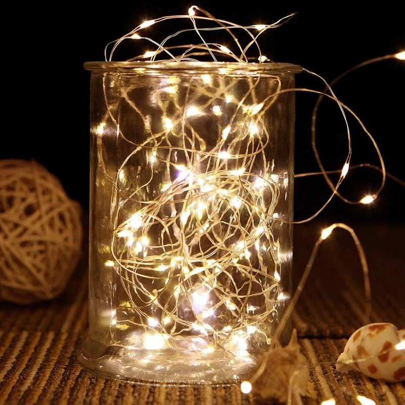 Outdoor Multicolor LED Solar String Light Solar Fairy Lights LED Copper Wire Lights Xmas Lights Waterproof Garden Decoration