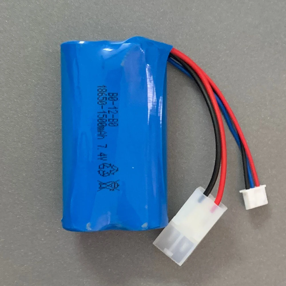 7.4V 1500mAh 18650 Lipo Battery Replacement Parts Apply in Remote Control Warship Speed Boat Universal