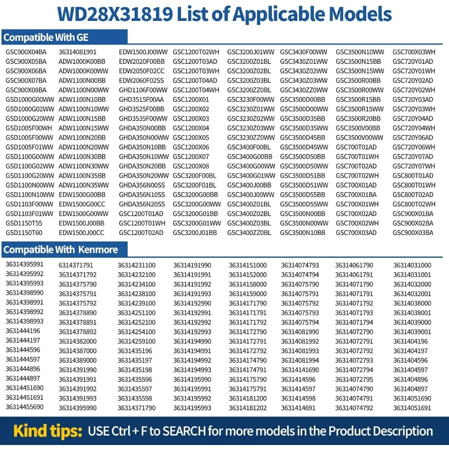 WD28X31819 غسالة أطباق سفلية لأجهزة المطبخ المنزلية مع هيكل متين من الفولاذ المقاوم للصدأ ورفوف قابلة للتعديل