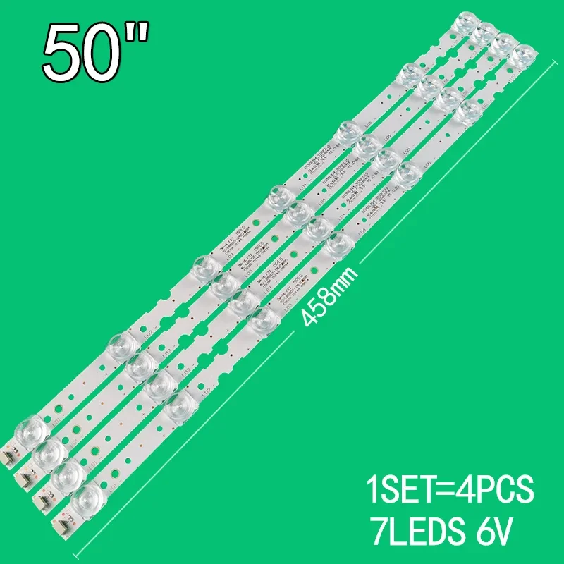 4pcs=1set for 50-inch LCD TV 4C-LB5007-YH02J 4C-LB5007-YH04J 4C-LB5007-ZM02J 4C-LB5007-ZM03J TCL-GIC-50D6-3030-4X7-LX20180417