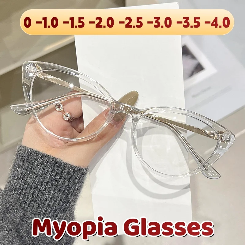 

Новые ретро очки для близорукости «кошачий глаз» с защитой от синего света, ультралегкие очки высокой четкости, унисекс, минус диоптрии от 0 до -4,0