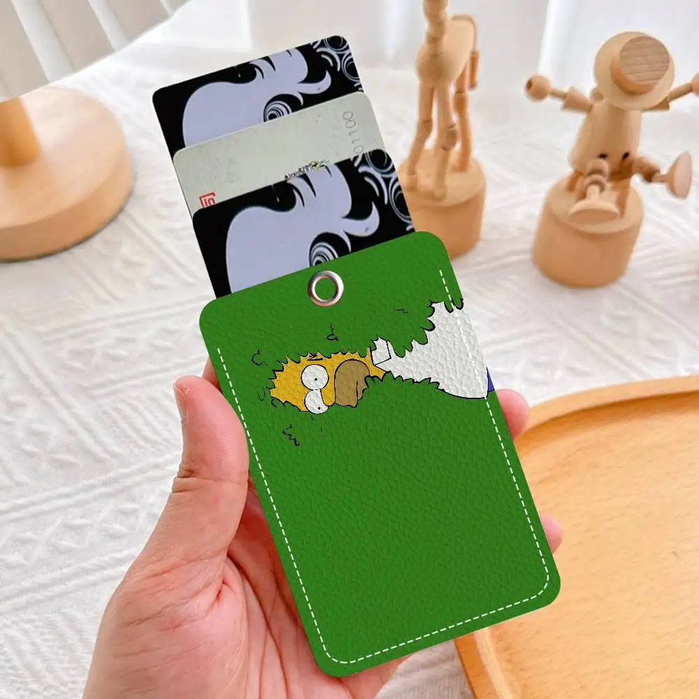 حامل بطاقات سلسلة المفاتيح المستطيل من كارتون The S-Simpsons، حامل بطاقة الائتمان شارة، حامل بطاقة هوية الطالب، غطاء بطاقات الحافلة #6