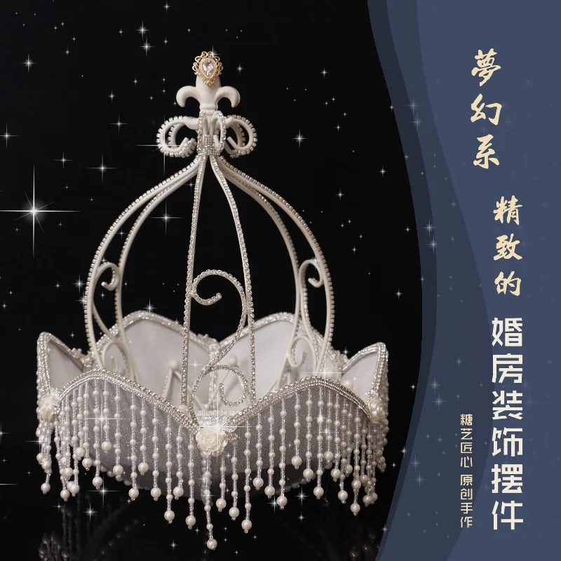 Lotus lamp crystal wedding shoe box New Year's collection of wedding shoes to meet relatives Game props Heavy industry with rhin