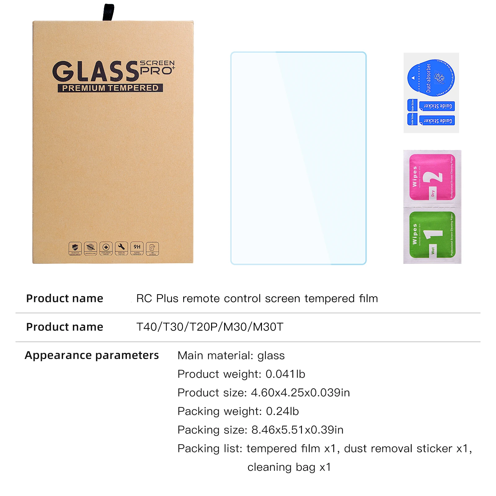 

Tempered Glass Screen Protector For DJI RC Plus With Screen Remote Control T40 M30 Drone Accessories