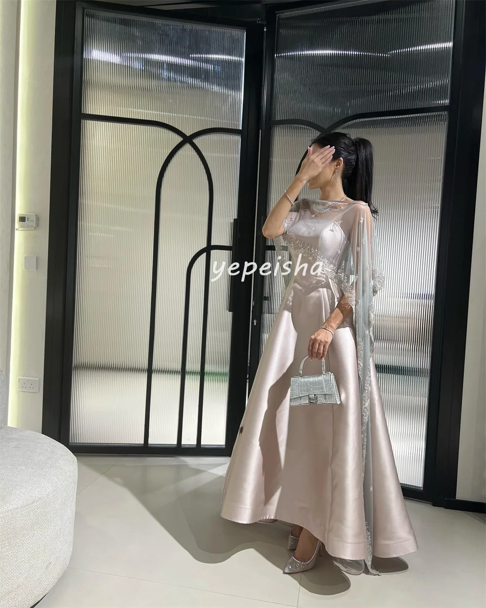 Customized Intricate Exquisite Pleat Applique Draped A-line Off-the-shoulder Long Dresses Bespoke Occasion Dresses Matching