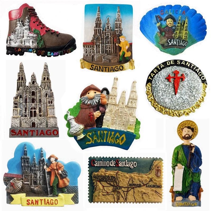 San Diego Church Saints In Spain Handmade Painted 3D Fridge Magnets Tourism Souvenirs Refrigerator Magnetic Stickers Gift