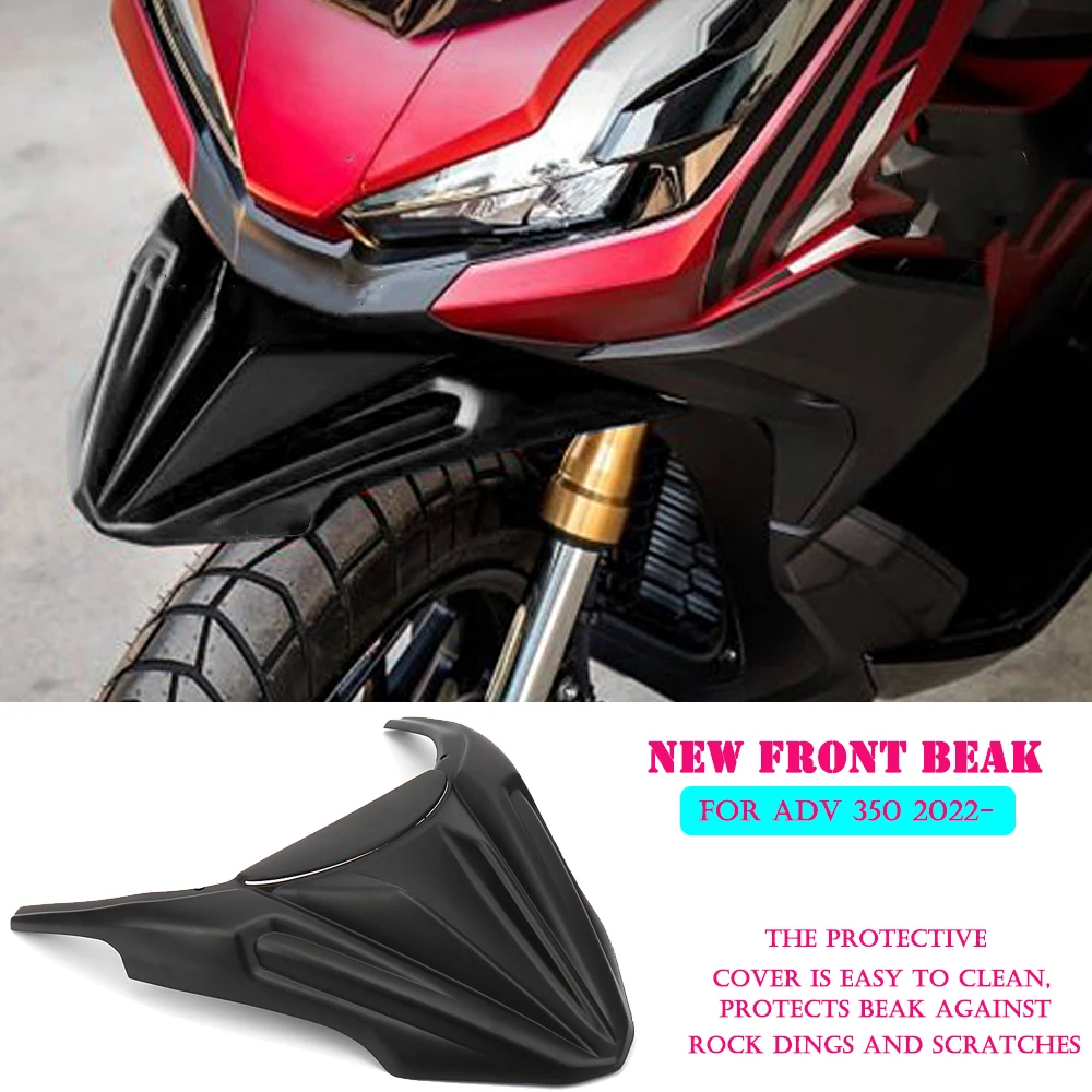 New Motorcycle ADV 350 2022 2023 Beak Nose Cone Extension Cover Black Front Wheel Fender For HONDA ADV350 Adv350 adv350