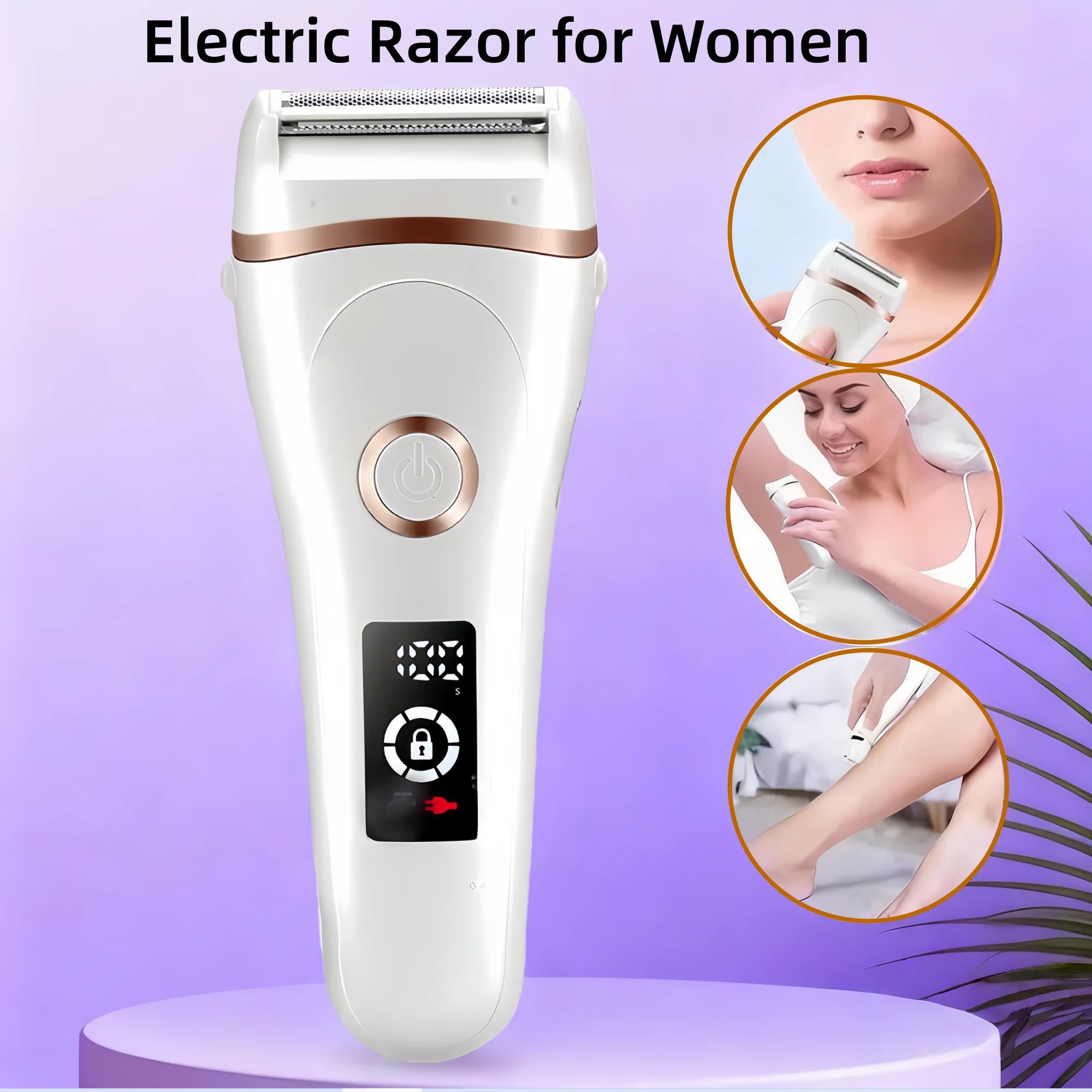 USB Rechargeable Women Painless Electric Epilator Beard Hair Removal Women's Shaving Machines Portable Female Hair Trimmer LCD