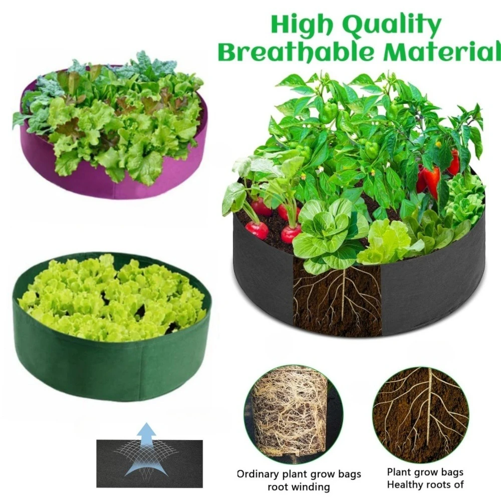 15 Gallon Fabric Grow Bags,Nonwoven Breathable Raised Bed,Reusable Root Control Planter for Veggies Flowers Herbs Indoor/Outdoor