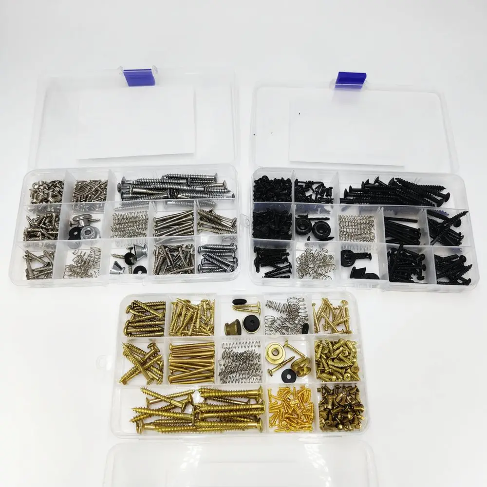 Guitar Repair Hardware Set Screw Assortment Strap Pins Tool Kit For Bass Acoustic Electric Instrument Maintenance Box