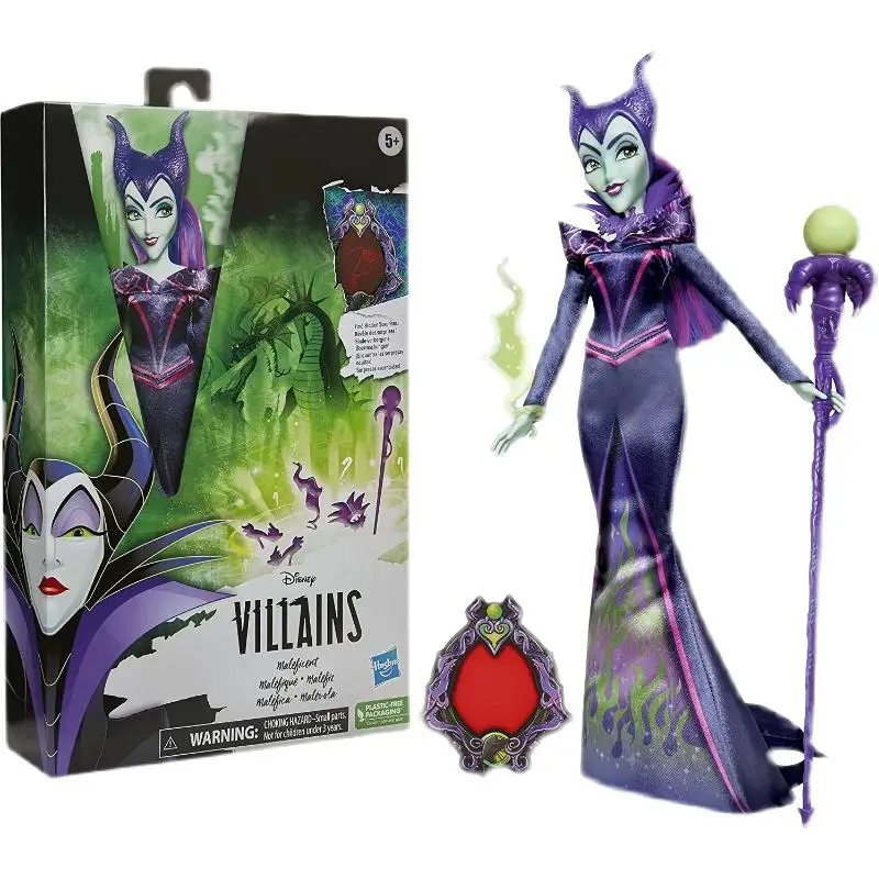 Disney Princess Doll Villains Evil Queen Oiginal Cute Cartoon Anime Figure Surprise Dolls Toys for Girls Kids Toys Birthday Gift