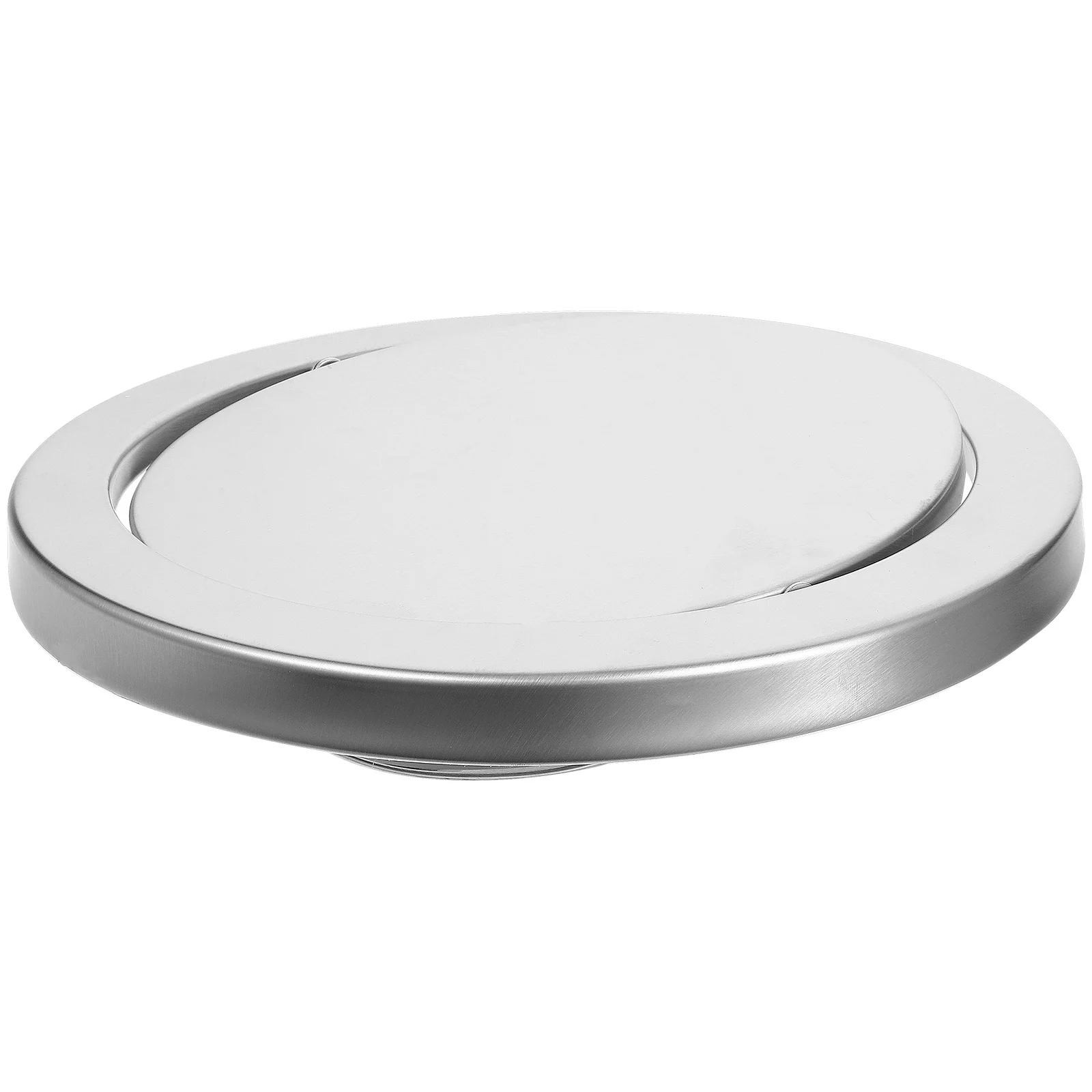 

Trash Can Protector 30cm Diameter Stainless Steel Swing Lid Easy Installation Wind Rain Swing Lid for Trash Can