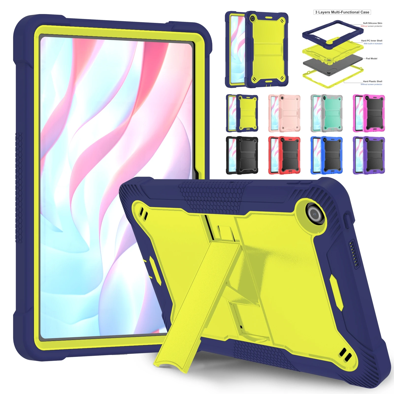 

Armor Case For Lenovo Tab 10.1 2025 TB311FU ZhaoYang K10C K10 2nd TB311XU TB311XC 10.1" Shockproof Case Kickstand Tablet Cover