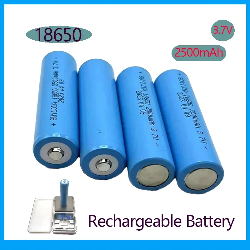 18650 Rechargeable Lithium Battery 3.7V 2500mAh Suitable for Flashlight Electronic Cigarette Shaver Power Tool Model Aircraft