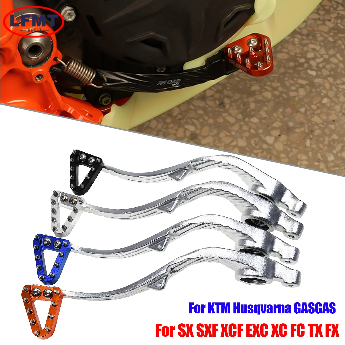 

Motorcycle CNC Aluminum Brake Pedal Lever For KTM SX SXF XC XCW XCFW EXC EXCF SMR TPI 125 150 200 250 350 450 500 2016-2022