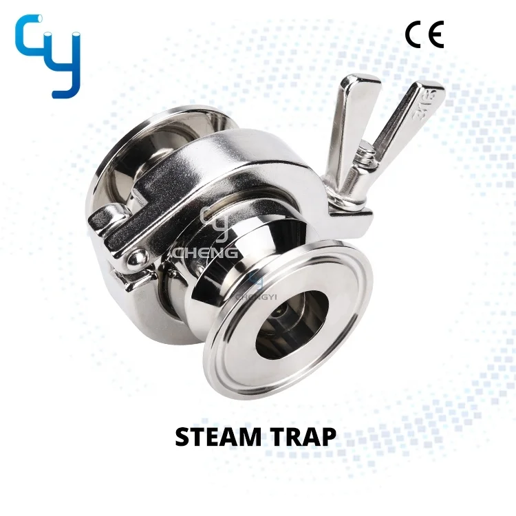Sanitary Grade CE Certificate Stainless Steel Balanced Pressure Thermostatic Clean Steam Trap CYSTBTC Clamp Chuck Connection