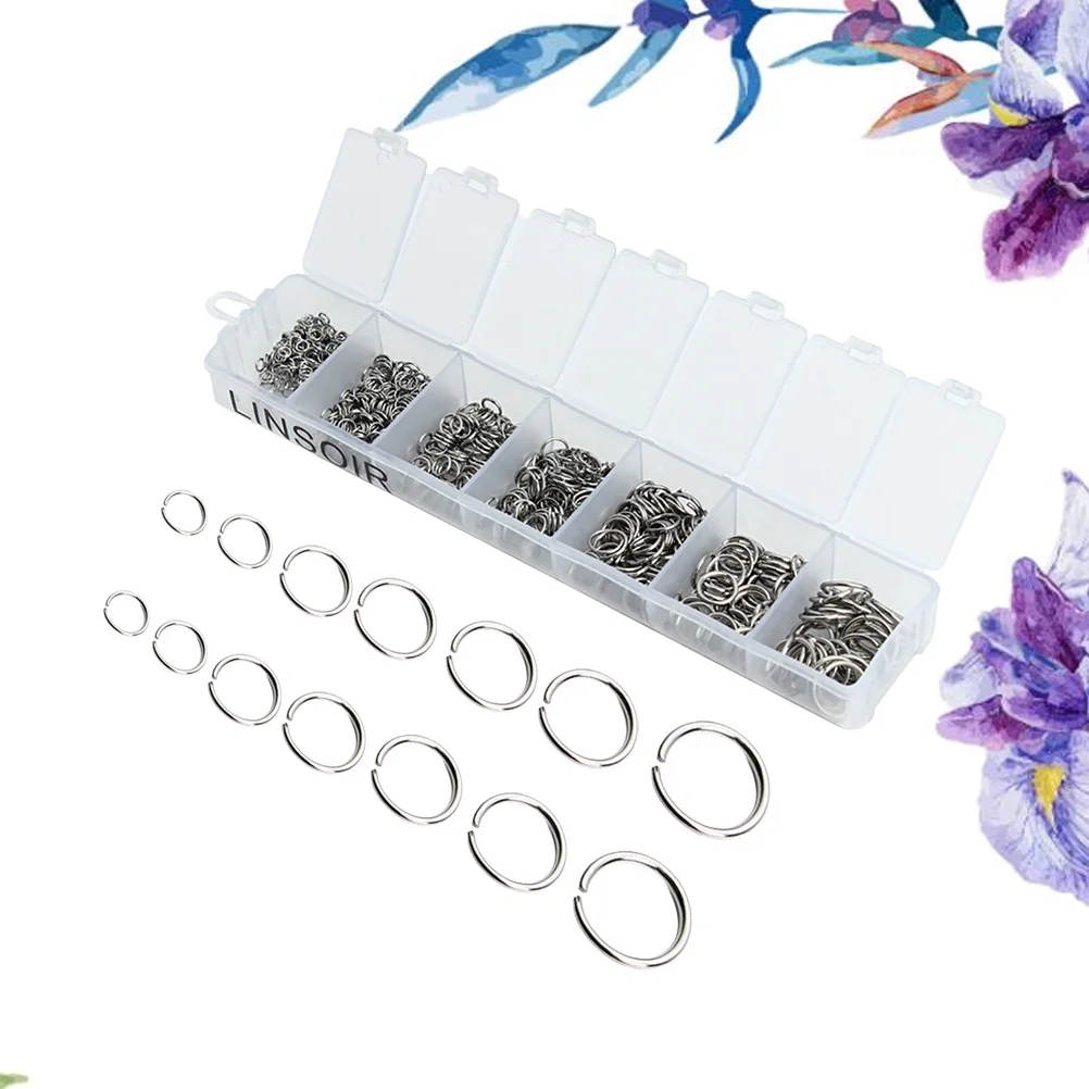 

770pcs Stainless Steel Open Rings Diy Jewelry Accessories Earring Pins Iron Stud Blank Parts Replacement Connector Rings For
