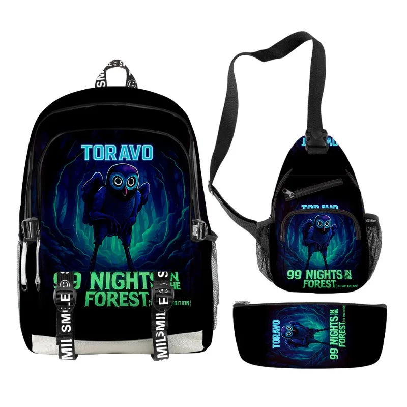 

Game Roblox 99 Nights in The Forest Creative Peripheral Cartoon Cute Printed Backpack Backpack Pencil Case Shoulder Bag