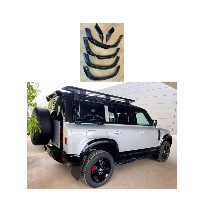 

New Exterior Wheel Arch Plastic Rubber Fender Flares Arch Guard Car Wheel Eyebrow for Defender 110 2022 2023
