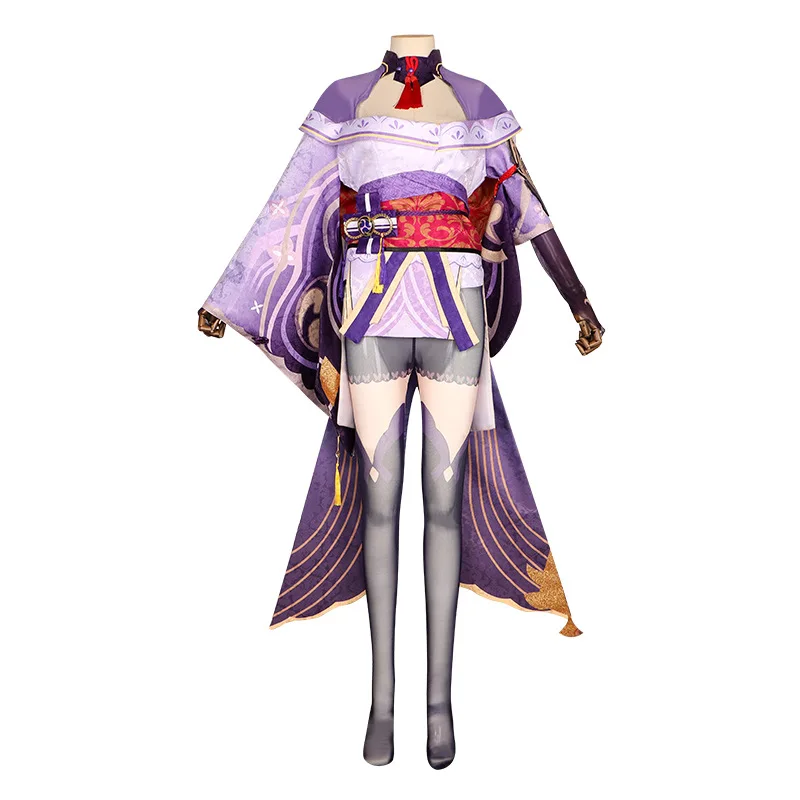 Raiden Shogun Cosplay Genshin Impact Costume Sexy Gorgeous Kimono Dress Full Set Halloween Carnival Party Comic Con Gown