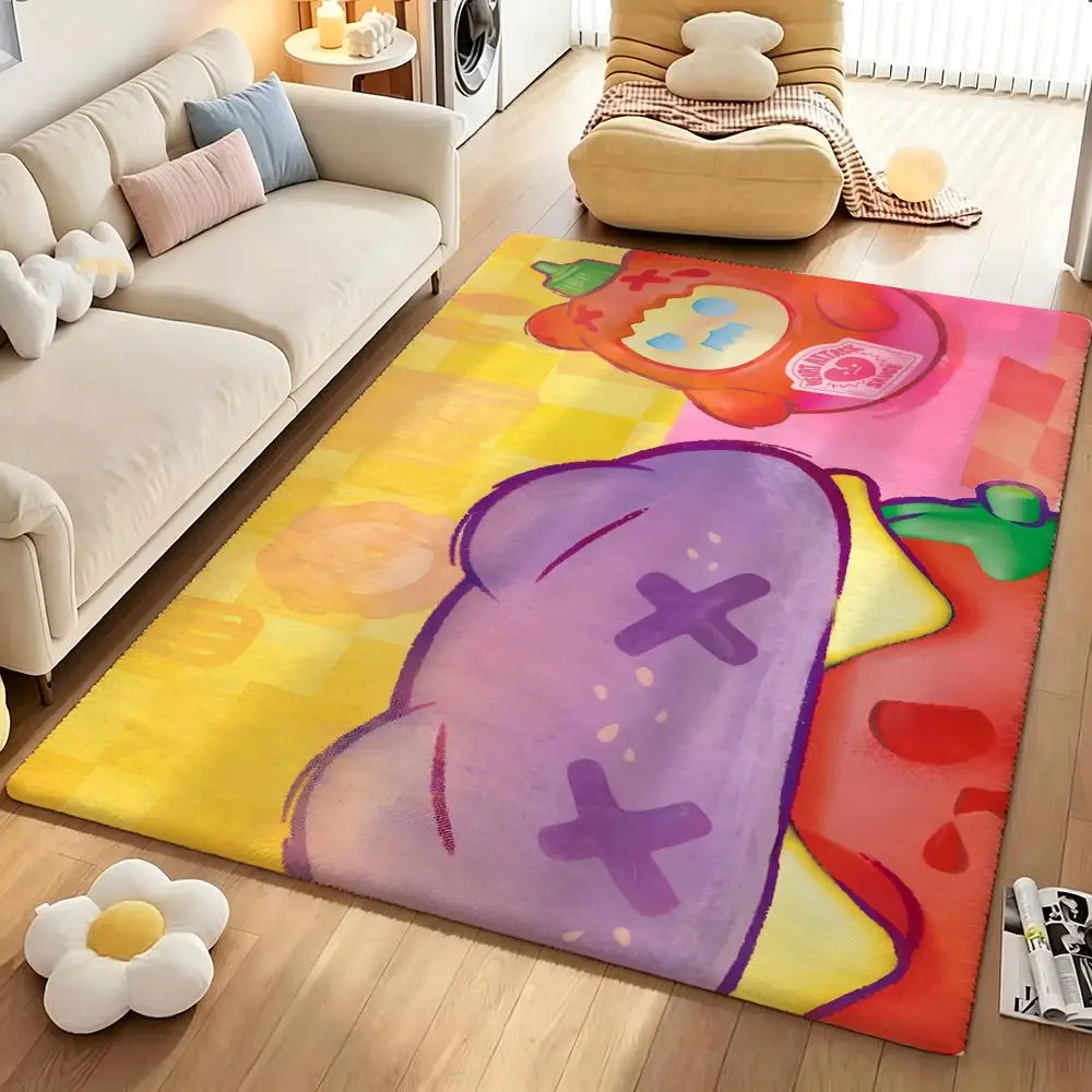 Character B-Boo B-Bear Floor Mat Soft Cartoon Flannel Non-Slip Kids Play Mat & Entrance Door Mat for Bathroom Bedroom