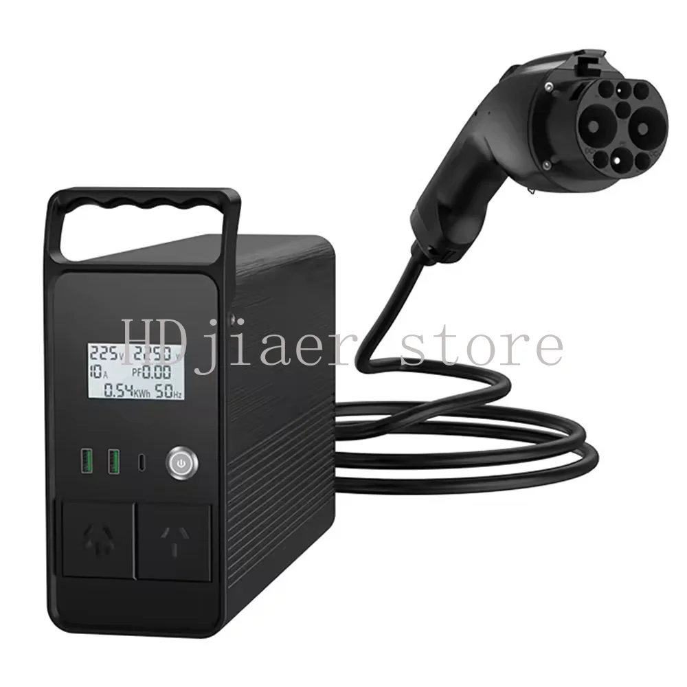 5KW CCS2&GBT V2L Discharge Adapter, EU Outlet Bidirectional V2H EV Vehicle to Household Load Converter