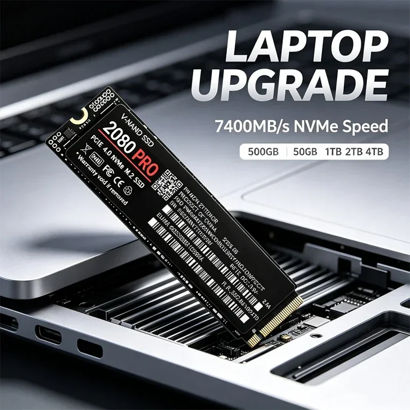 7400MB/s M.2 NVMe SSD 2080 PRO PCIe Gen4.0 X4 TLC 3D NAND 1TB 4TB 2280 Internal Gaming Solid State Drive for PS5 PC Laptop