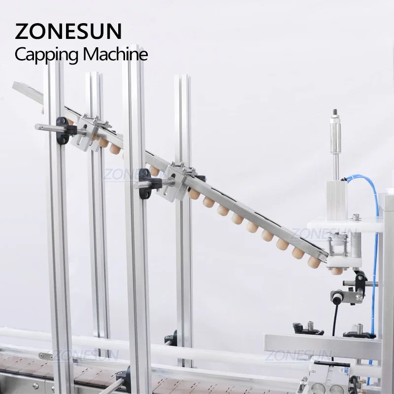 ZONESUN Desktop Automatic Wine Corking Machine Whisky Gin Bottle Capping Machine Glass Jar Bottle Cork Cap Press Machine