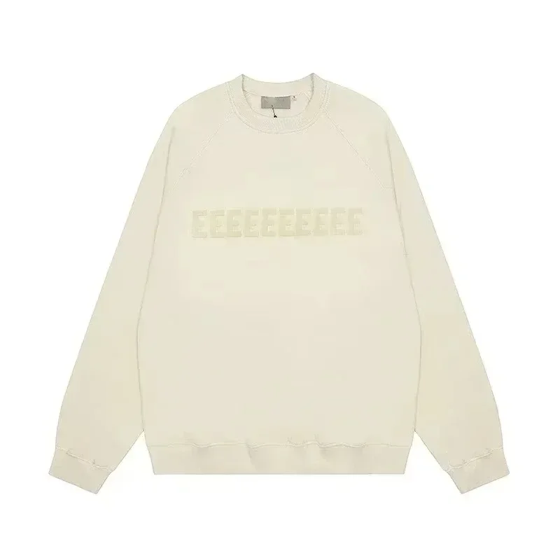 FW22 Heren Hoodies Jogging Set Luxe Design Borst Twee Rijen Pluche Letter Hoodie Dames Losse Hoodie Mode Unisex Broek Set