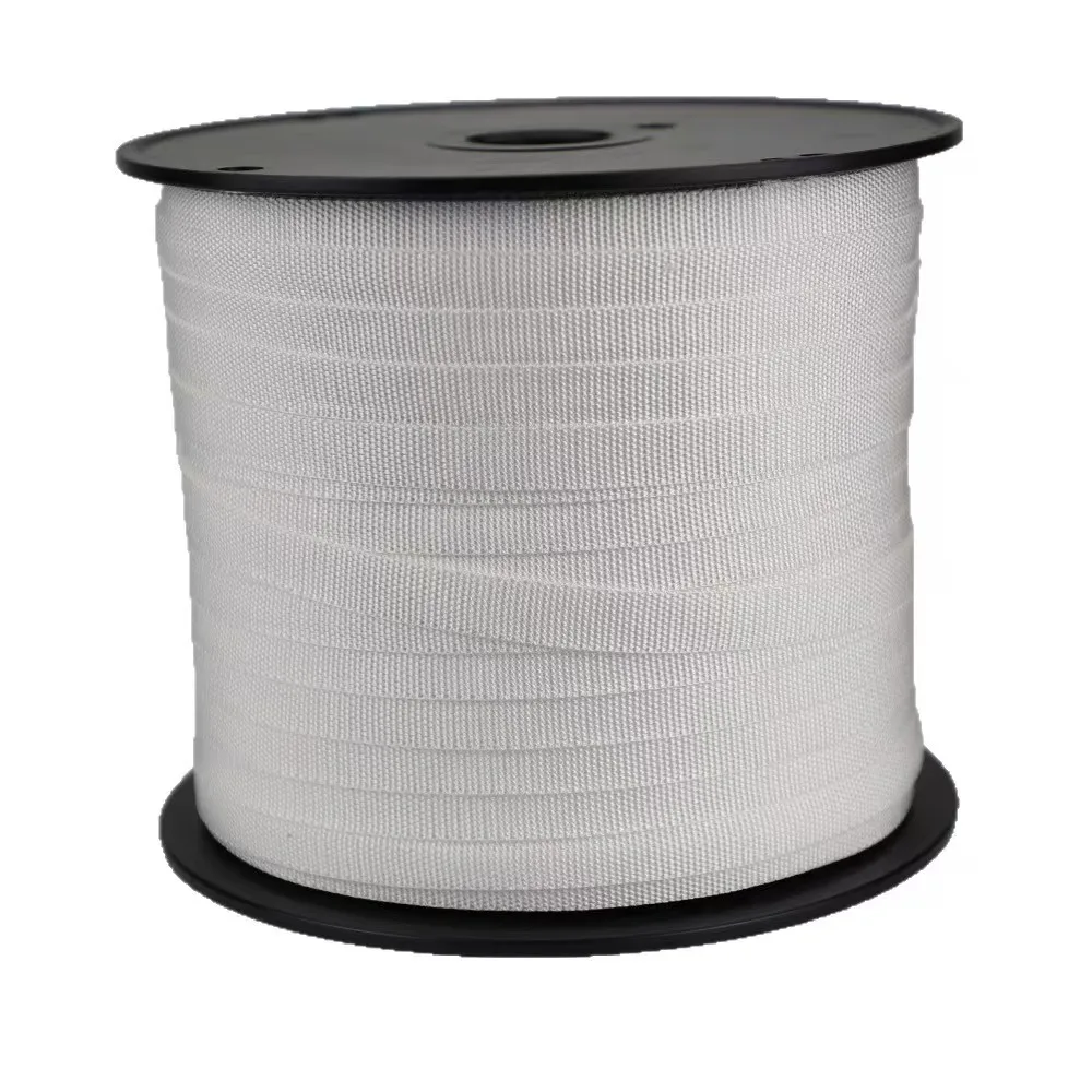 100meters High-strength anti-UV UHWMPE Polyethylene webbing white black narrow tape 8mm*1mm