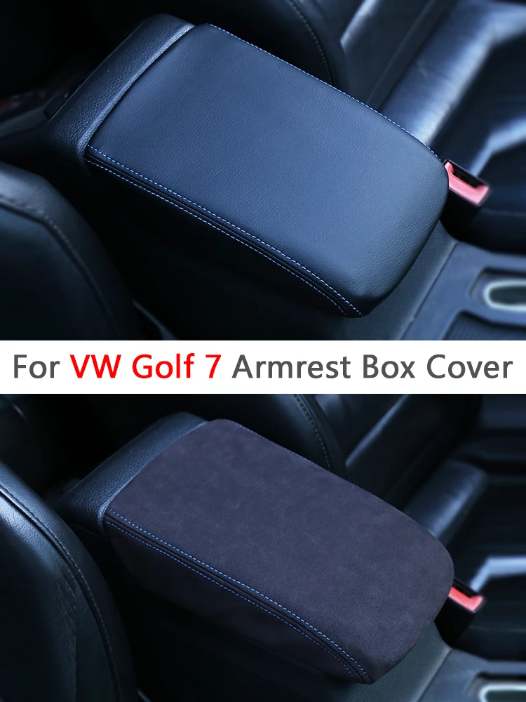 Auto Mittelarmlehne Box Schutzhülle Trim Dekoration für Volkswagen VW Golf 7 7,5 MK7 7,5 GTI VII Zubehör 2013-2019 2020 – Detail 1
