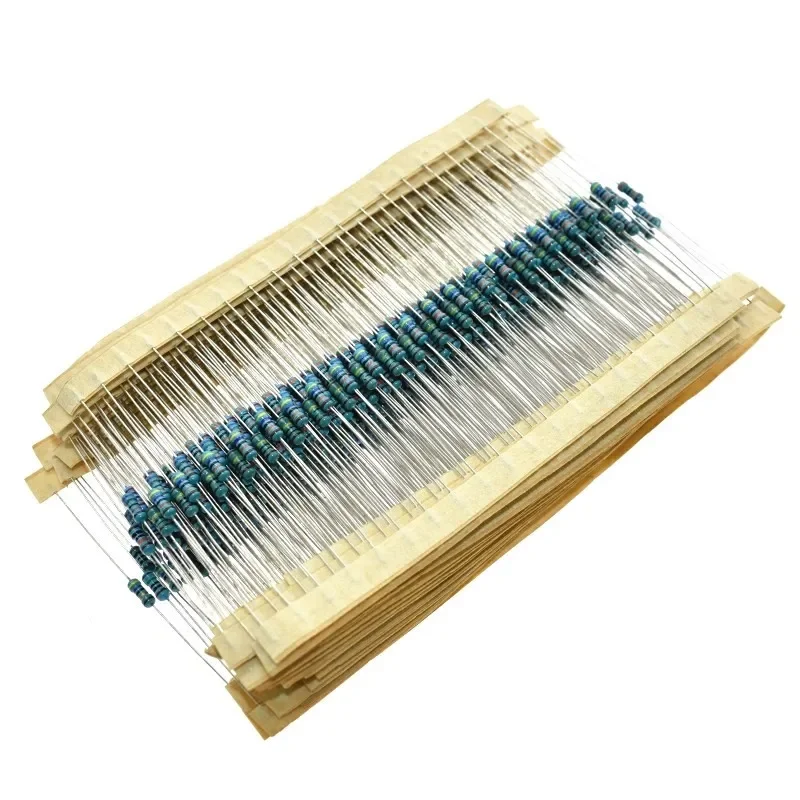 

1% 30 Kinds Each Value Metal Film Resistor Assortment Kit Resistors 100R 1K 47K 10K 300 600 PCS /Set 1/4W Resistance 100K 4K7