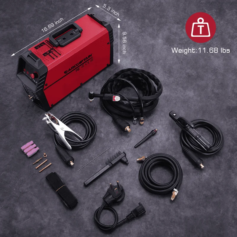 ARCCAPTAIN TIG200 TIG Welder 200A Stick Arc MMA 2 in 1 IGBT Inverter 110V/220V Dual Voltage HF Start 2T/4T Welding Machine