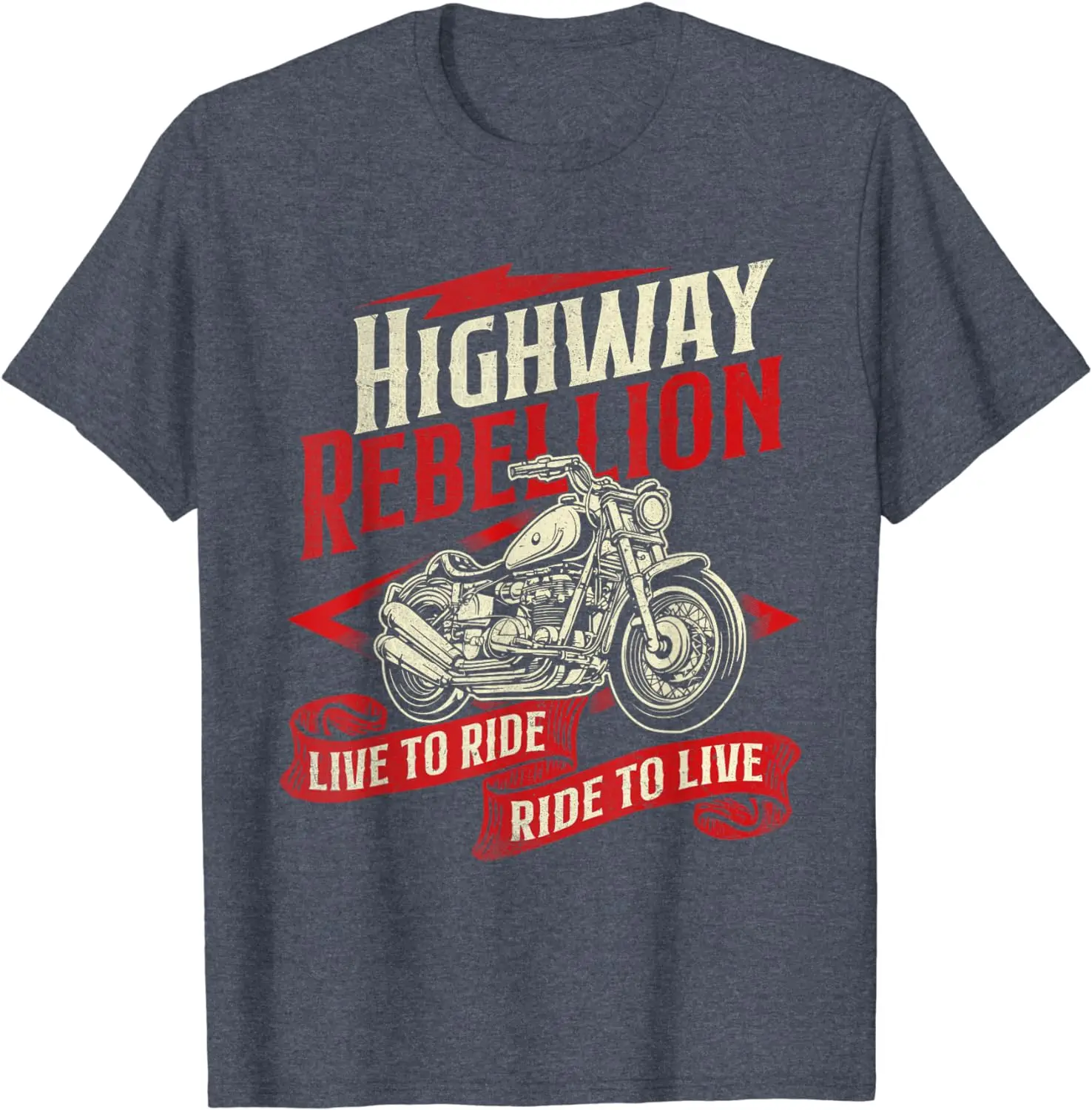 Highway Rebellion - Racing Motorcycling Rider Biker Riding T-Shirt