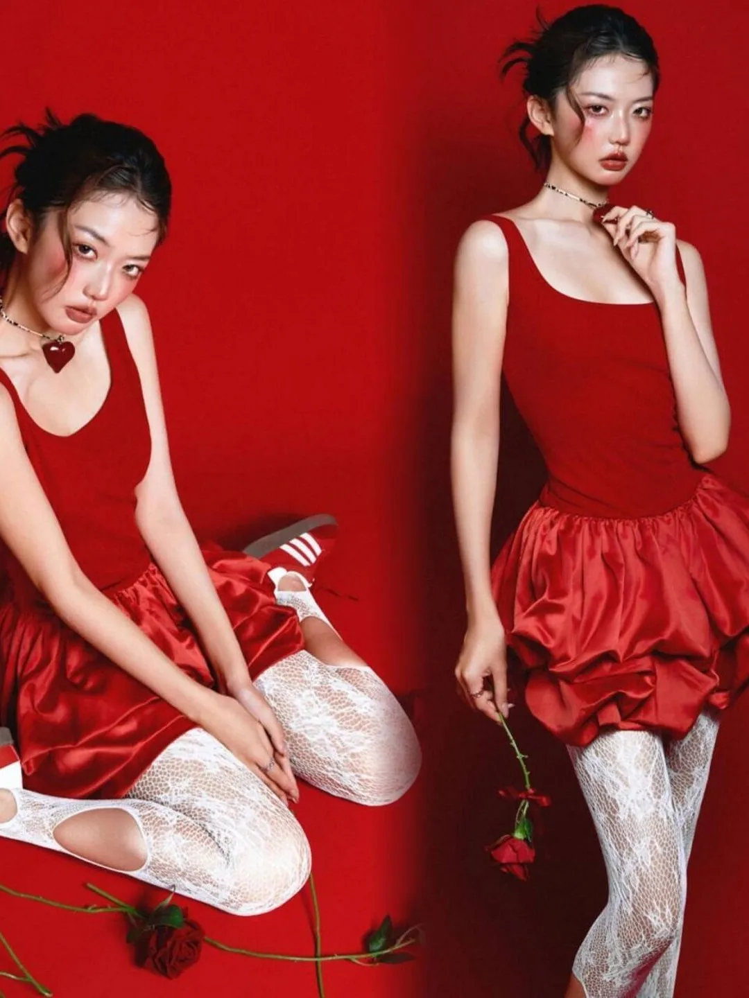 

Новинка: Красное платье с открытыми плечами для портретной фотосъемки в студии, костюм для художественных фотосессий в стиле Pure Desire, женская модная одежда