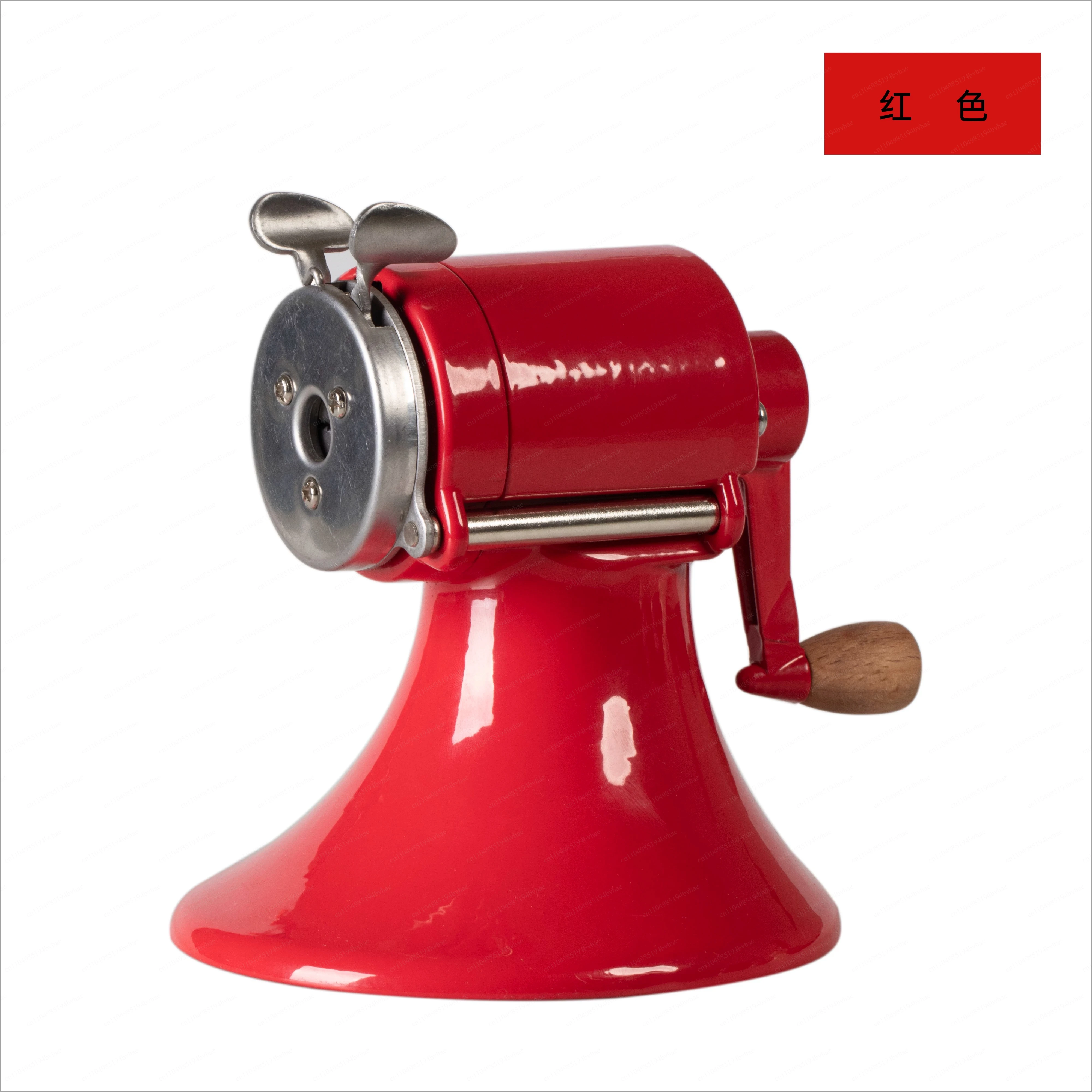 Vintage Hand Crank Pencil Sharpener Wood Handle