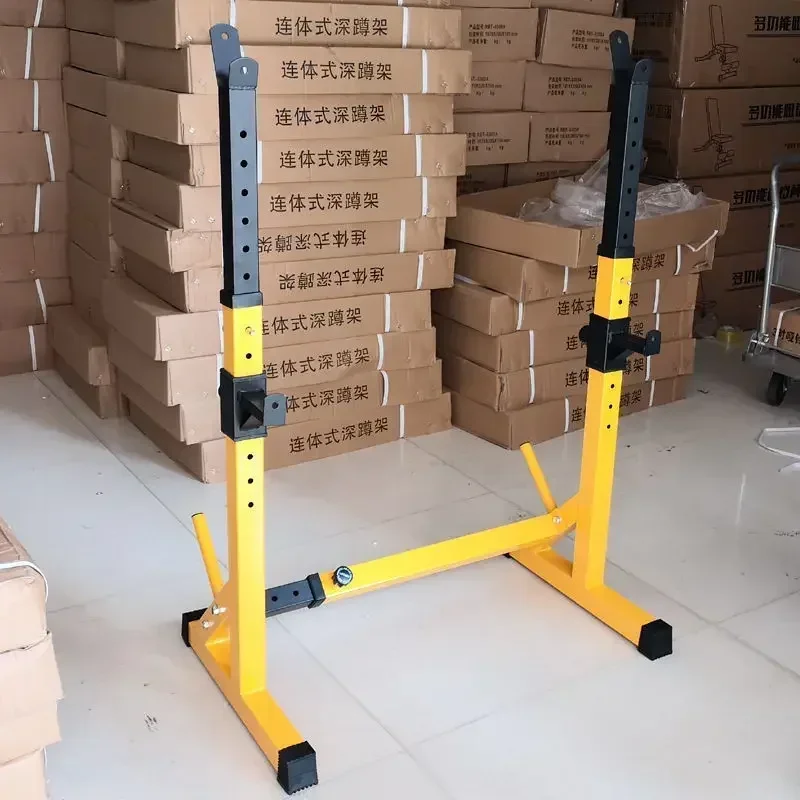 

Upgrade One-Piece Barbell Squat Rack Stand Steel Barbell Stand Weight Lifting Adjustable Height Barbell Frame Indoor Fitness Equ