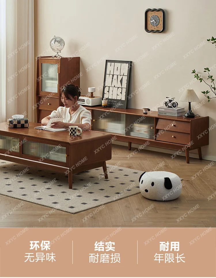 Luxury Modern Tv Stand Mid Century Metal Handles Retro Trendy Tv Stand With Drawers Classic Mobiletto Porta Tv Room Furniture