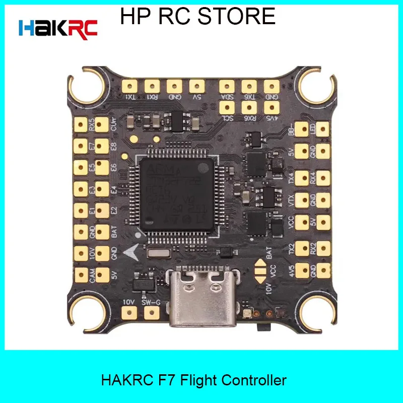 

HAKRC F722 V2 F7 Flight Controller 7230V2 3-6S Lipo Dual BEC ICM42688 Barometer Dual Gyroscope 30x30mm for RC FPV Racing Drone