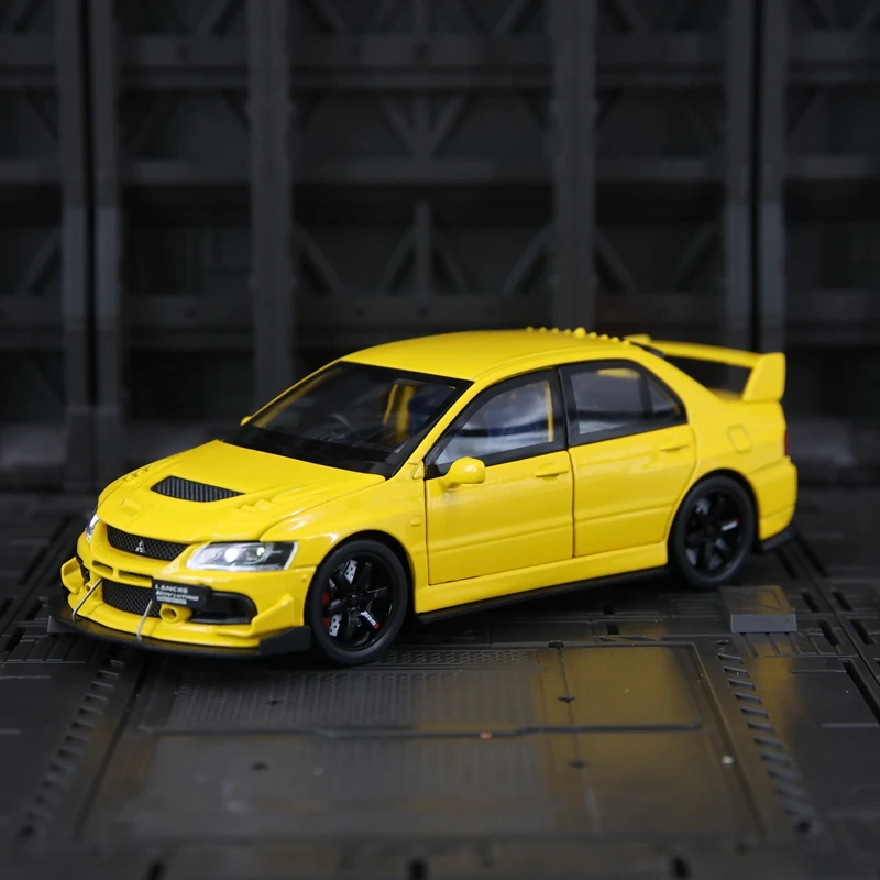 

1:32 Mitsubishi Lancer Evolution, модель раллийного автомобиля из сплава, коллекция украшений для автомобилей, акустооптический, оттягивающий назад до детских игрушек.