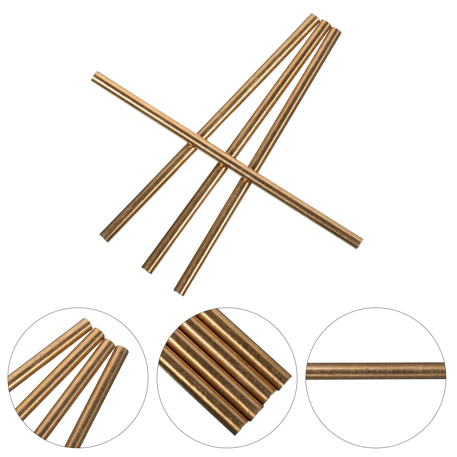 

4pcs Copper Rivets For Knife Handles 4Mm Pure Copper Rod Pins Diy Handle Construction Fastening Replacement Upgrade Metal Pin