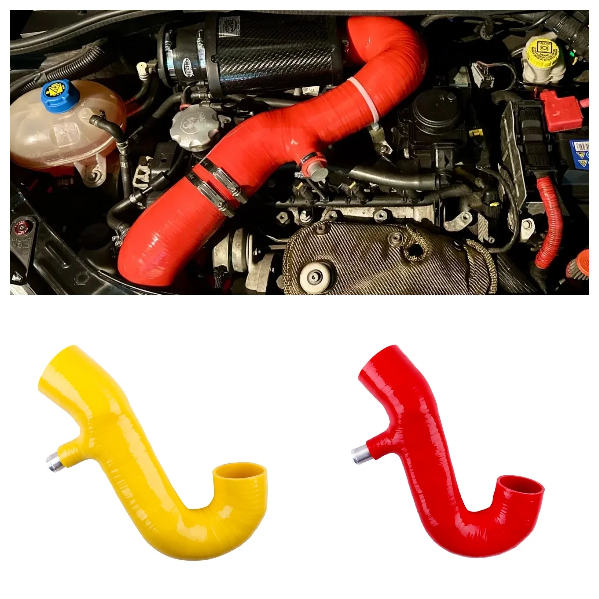 

Новый силиконовый воздухозаборник, индукционный шланг, модель кабеля с одним металлическим фитингом для Fiat Abarth 500 595 695