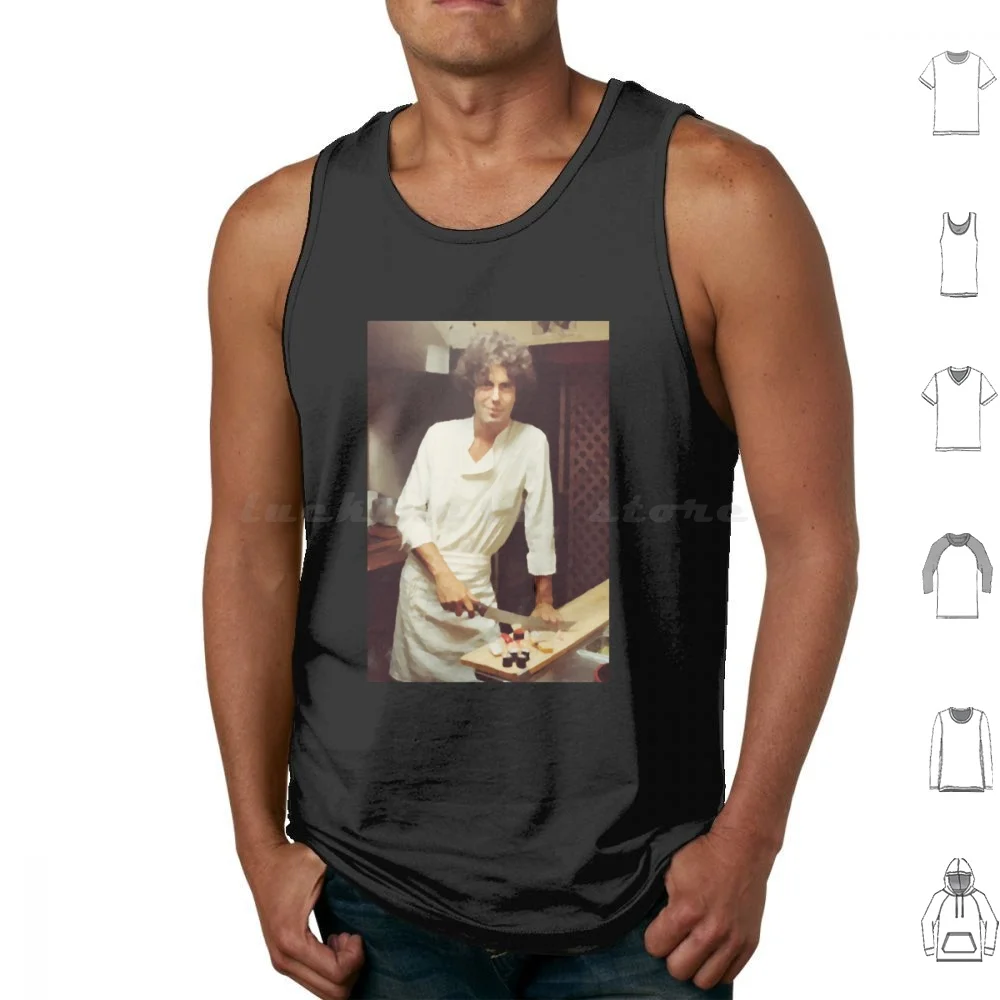 Anthony Bourdain-Young Chef Sticker Tank Tops Vest Sleeveless Anthony Bourdain Bourdain Anthony Chef Food Vintage Cook