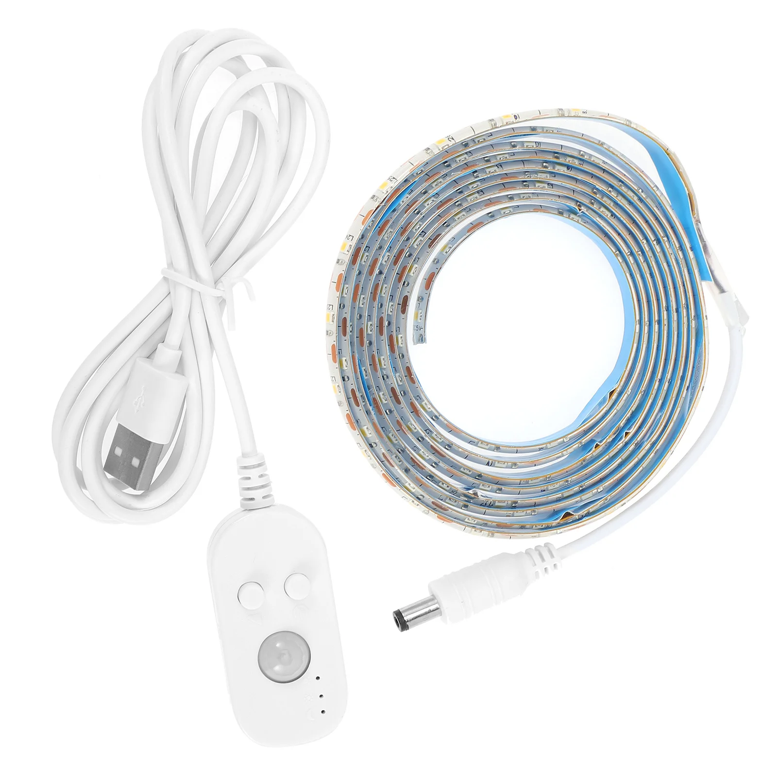 Lampada a striscia LED con sensore intelligente alimentata tramite USB Lampada a striscia tagliabile flessibile impermeabile per l'illuminazione del guardaroba della camera da letto della cucina di casa