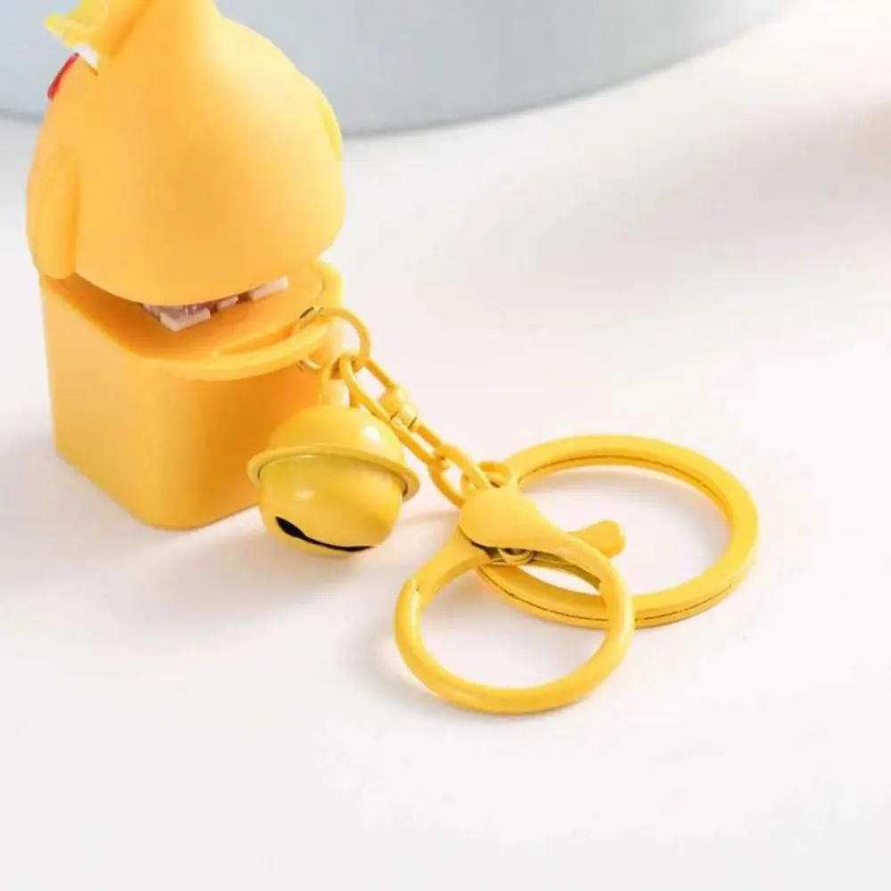 Yellow Chick Wooden Fish Keyboard Keychain Luminous Electronic Mechanical Keyboard Keychain Axle Tester Colorful Light
