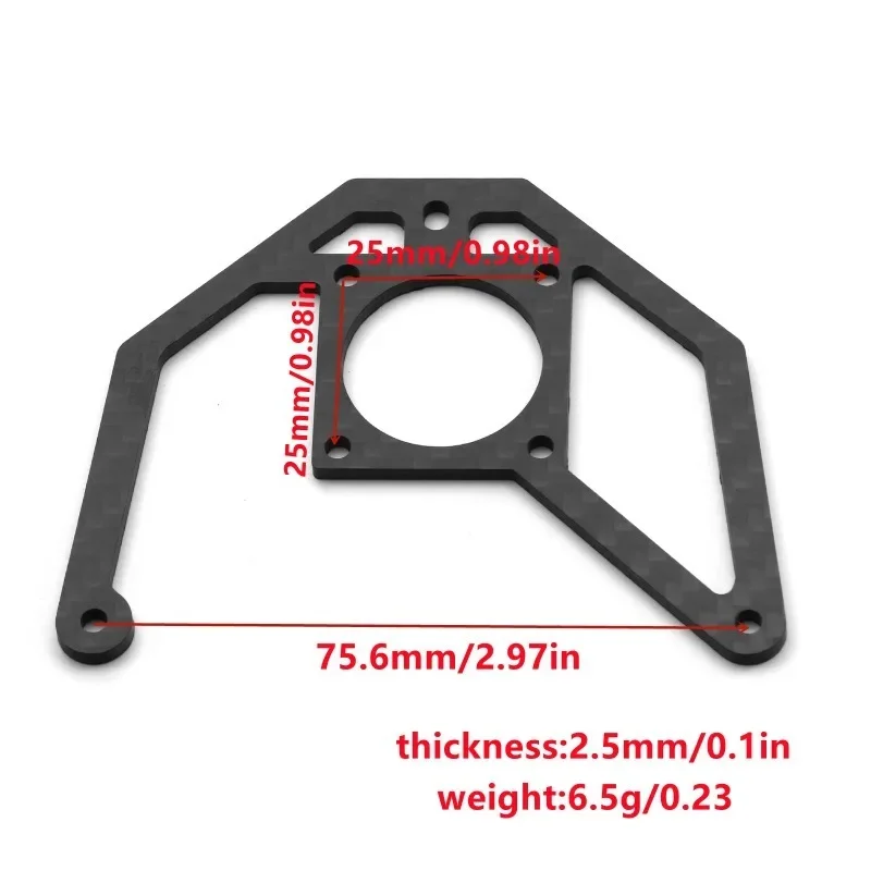 Suporte de montagem de ventilador de refrigeração de fibra de carbono para tamiya bbx bb01 BB-01 1/10 rc carro atualizações peças acessórios