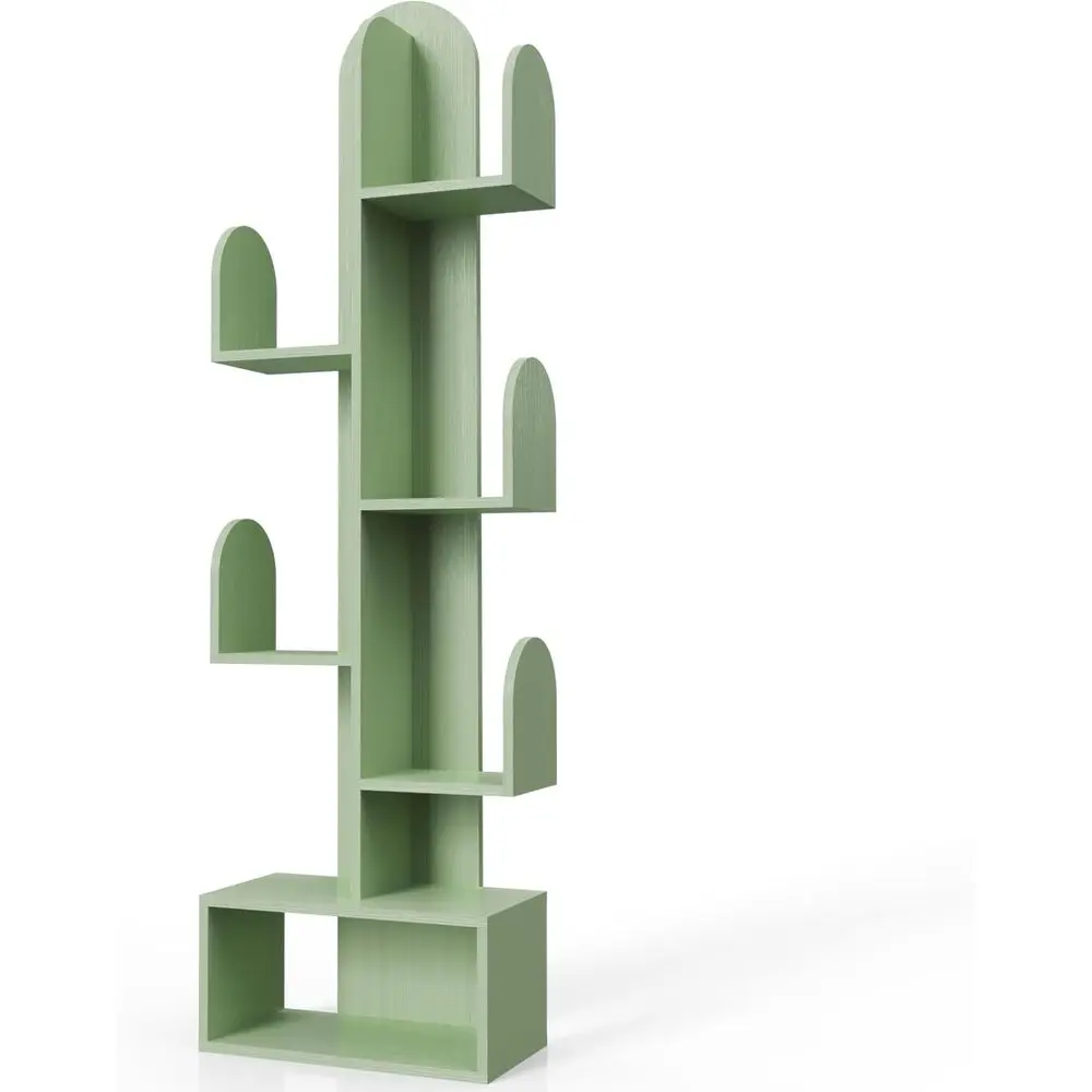 5-Tier Wood 50 Tall Storage Rack for Movies/Books, Small Space-Saving Organizer Shelves for Living Room, Bedroom, Home Office (M