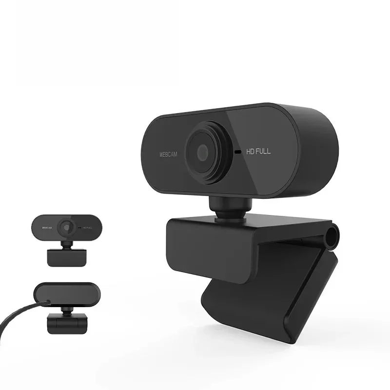 Plug and Play Webcam with Built‑in Microphone, USB Web Camera for Desktop PC Laptop Mac, for Video Calls & Online Teaching