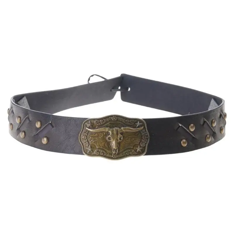 

652F повязка на шляпу для женщин, пряжка в виде коровьей головы, ковбойская шляпа, ремень для вечеринки, антикварная шляпа, для